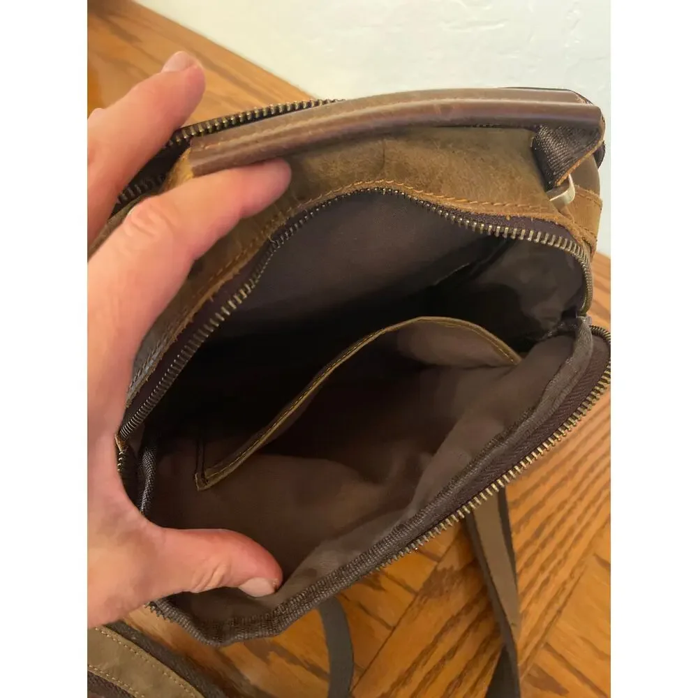 Jack&Chris Leather Messenger Bag for Men Man Purse Crossbody Bag